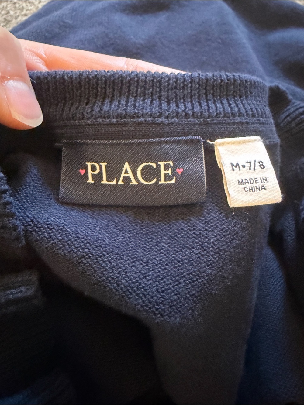 Place Navy Ruffle-Trim Open Cardigan - Picture 3 of 5